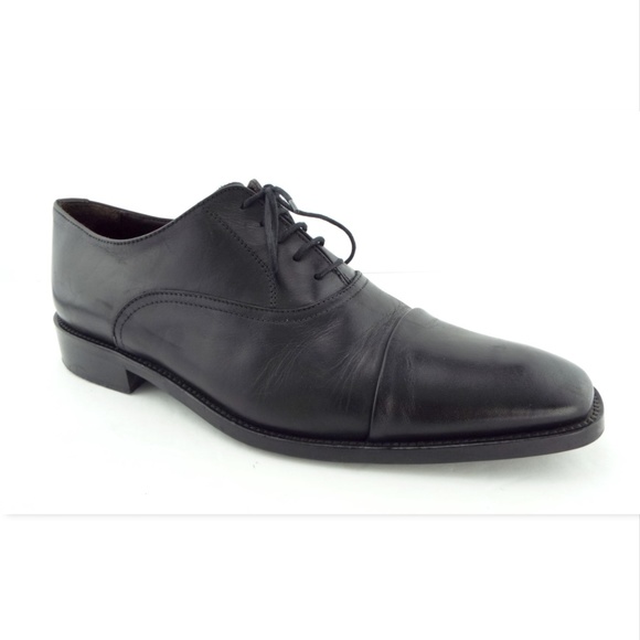 TO BOOT NEW YORK Black Leather Cap Toe Oxfords Lace-up Shoes 11